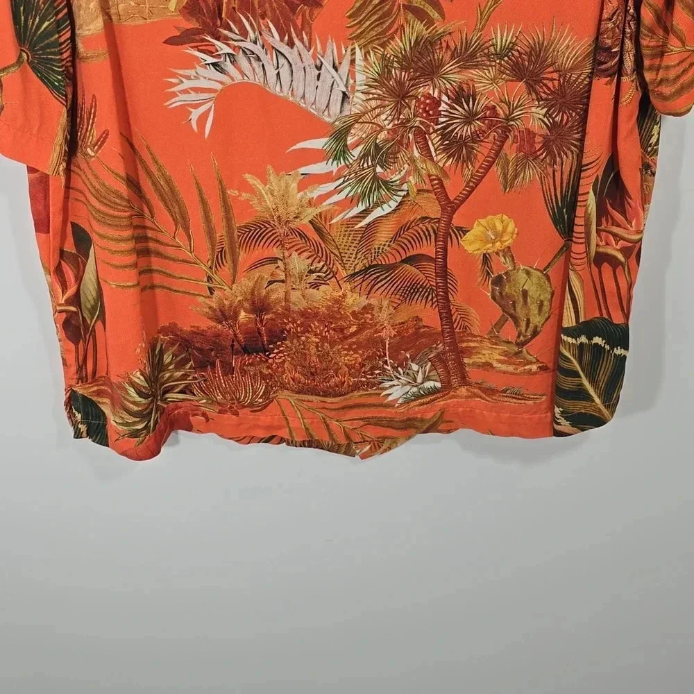{H&M} Men's Relaxed Fit Resort Shirt - Desert Print - Size Large - Picture 11 of 13